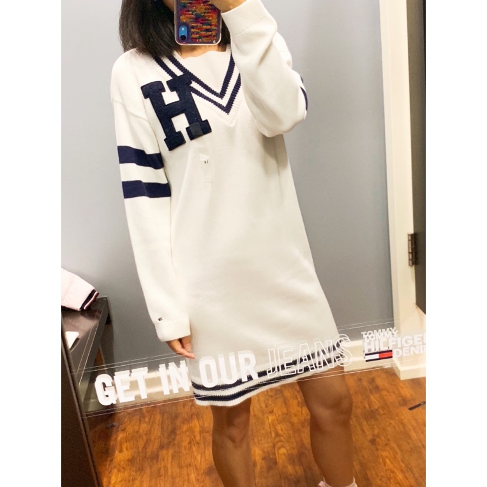 NWT Tommy Hilfiger Sweater Dress White Youth 12​ Petite XS